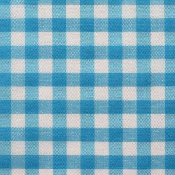 Tecido Xadrez de Poliéster | 1,40m - 1cm x 1cm | Azul Piscina