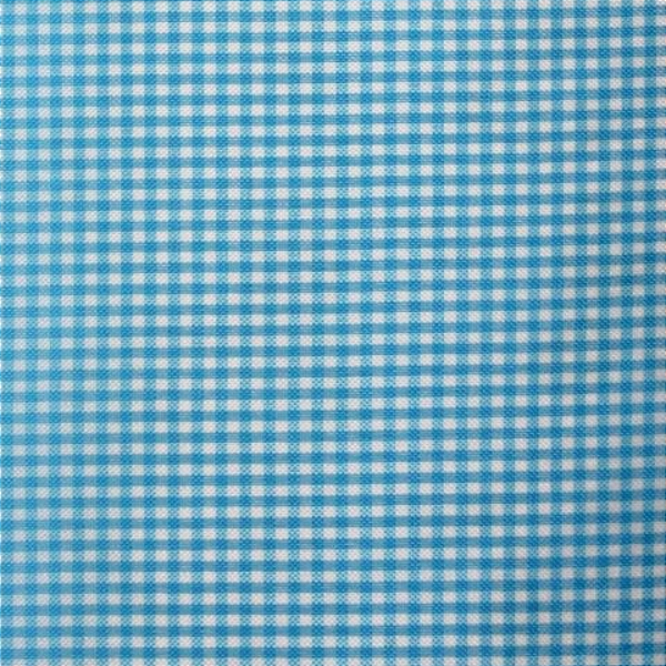 Tecido Xadrez de Poliéster | 1,40m - 2mm x 2mm | Azul Piscina
