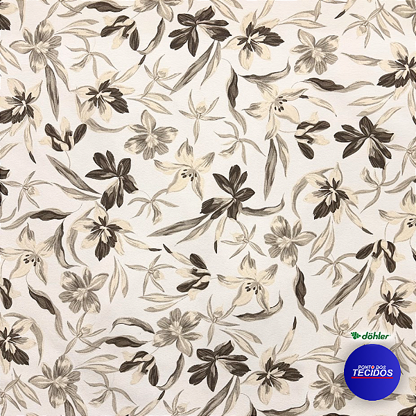 Tecido Gorgurão Decoração Belize Estampado Com Proteção 1m X 1,40m - 6436 / Floralis A