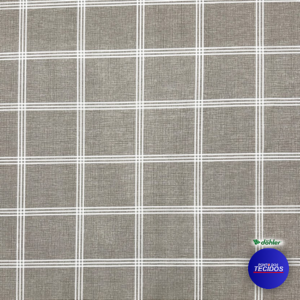 Tecido Gorgurão Decoração Belize Estampado Com Proteção 1m X 1,40m - 5536 / Xadrez B