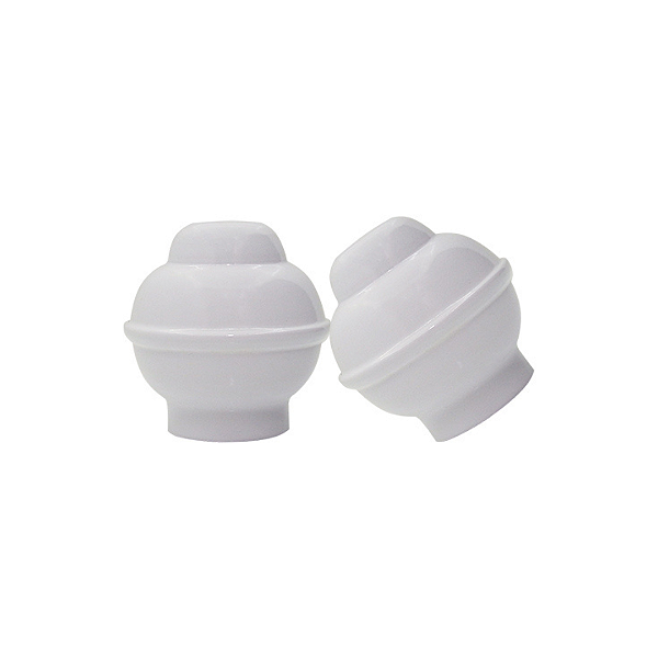 PAR PONTEIRA BOLA ALUMINIO GROSSA (28 mm) | BRANCO