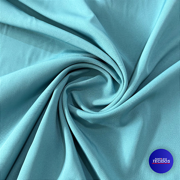 Tecido Oxfordine Com Elastano Liso - 1,50m - Azul Tiffany 24525