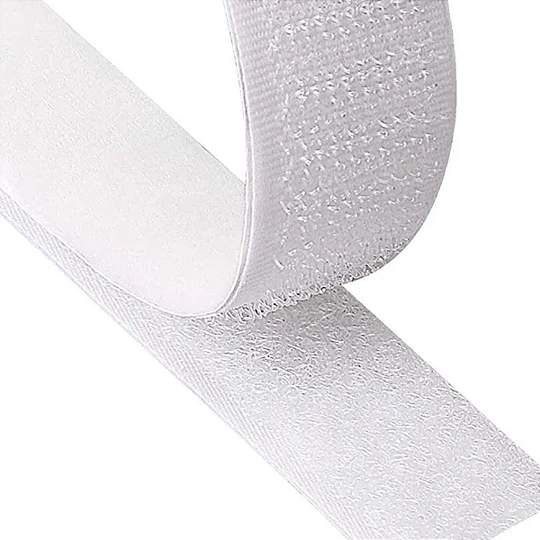 Fecho de Contato Auto Adesivo 25mm -1m X 2,5cm Branco - 8001