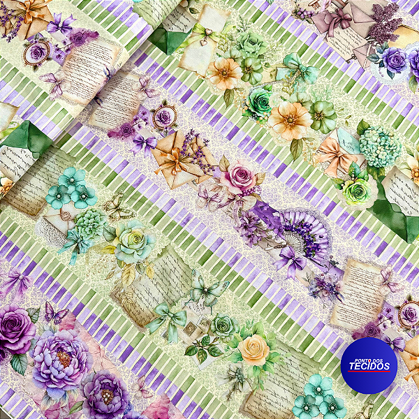 Tricoline Estampada Bahamas Digital Premium - 0,55cm X 1,50m 100% Algodao - Des. 9017 E584