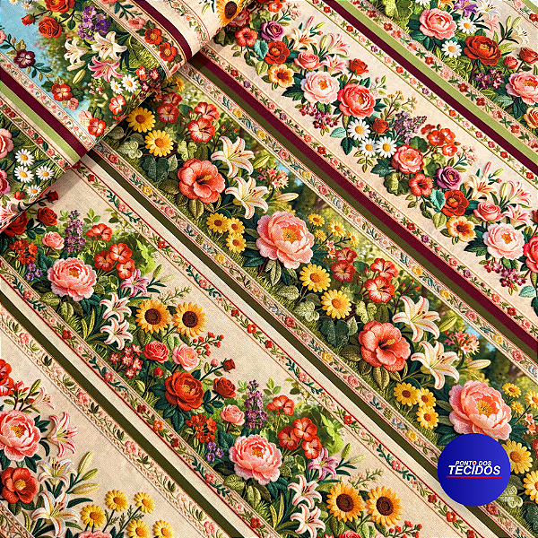 Tricoline Estampada Bahamas Digital Premium - 0,55cm x 1,50m 100% Algodao - Des. 9012 E054