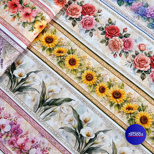 Tricoline Estampada Bahamas Soft Premium - 0,55cm X 1,50m 100% Algodao - Des. 9050 V498