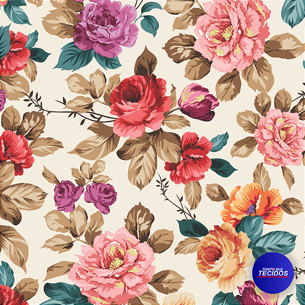 Tricoline Estampada Bahamas Soft Premium - 0,50cm X 1,50m 100% Algodao - Des. 8093 V002
