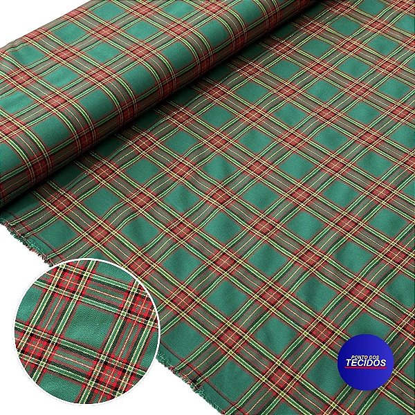 Tricoline Amaciado com Fios Dourados Natalino - 1m X 1,50m - 1061