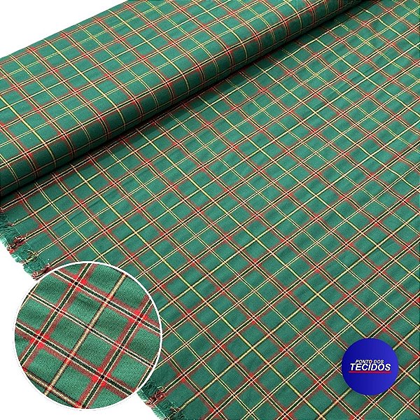 Tricoline Amaciado com Fios Dourados Natalino - 1m X 1,50m - 1054