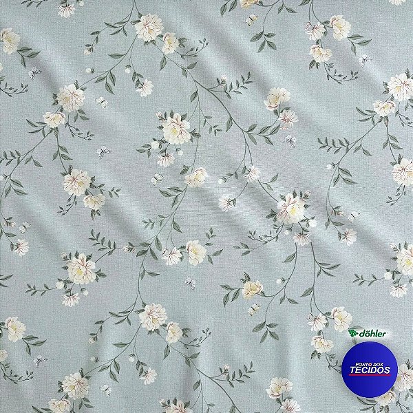 Tecido Gorgurão Decoração Belize Estampado Com Proteção 1m X 1,40m - 6439 / Versalhes A
