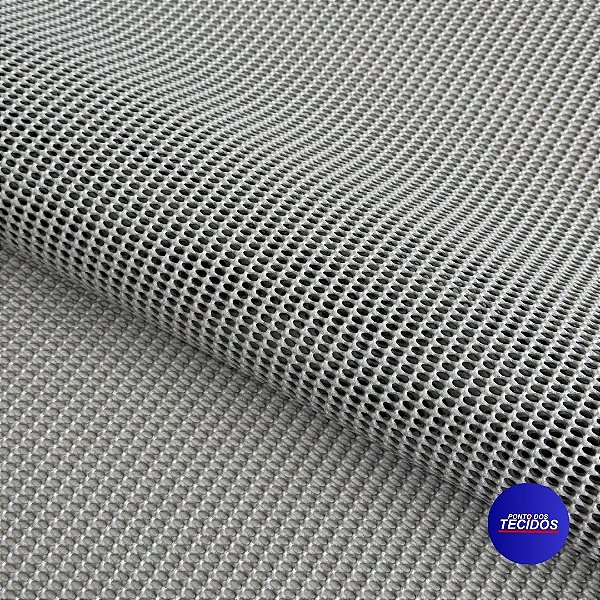 Tela Antiderrapante 1m X 1,20m - Cinza - Base para Tapetes e Móveis