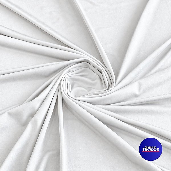Tecido Malha LOVE | 94% Poliéster 6% Elastano - 1m X 1,60m | Branco