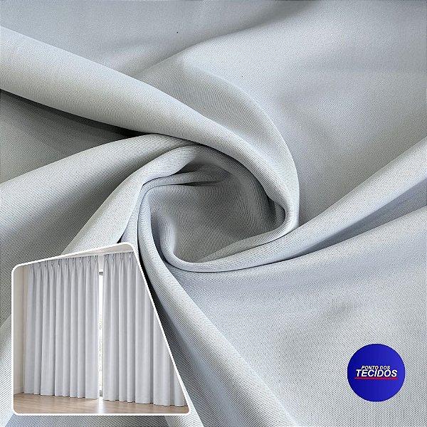 Tecido Blackout Fosco 70% - 1m X 2,80m - Branco Nero