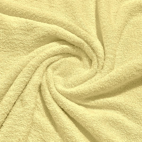 Tecido Atoalhado Felpudo 100% Algodão – Alta Absorção e Maciez 1,40m - Amarelo Bebê
