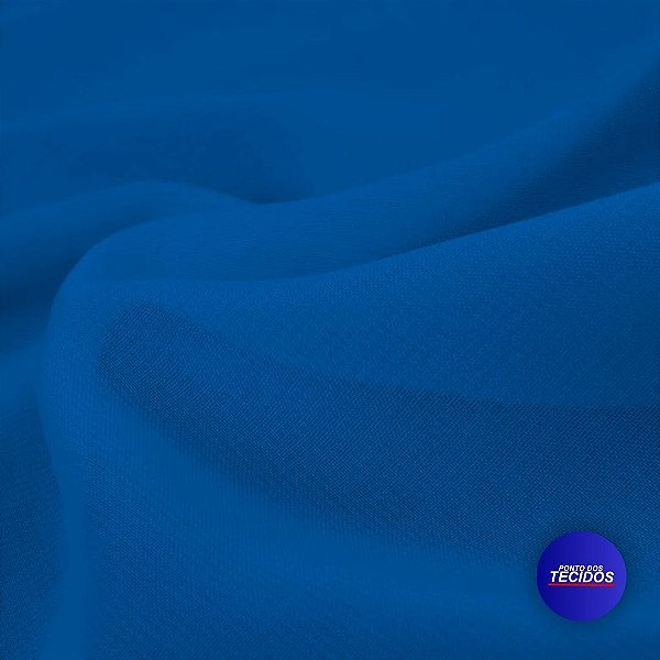 Tecido Musseline Chiffon - 1m X 1,50m - Lapis Lazuli