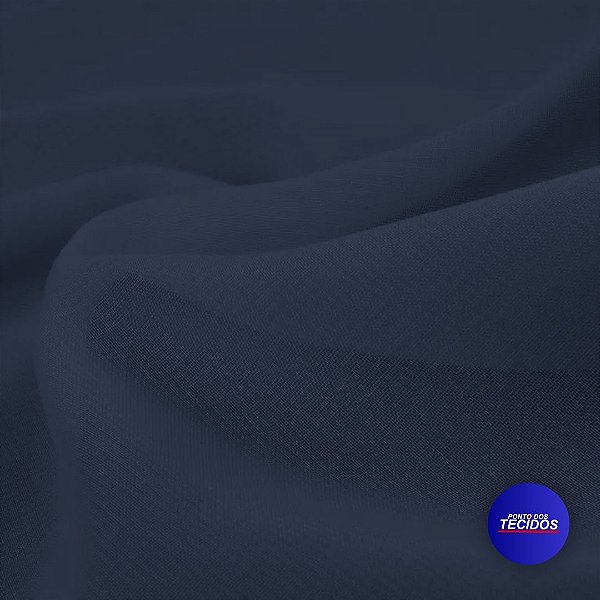 Tecido Musseline Chiffon - 1m X 1,50m - Azul Maritimo
