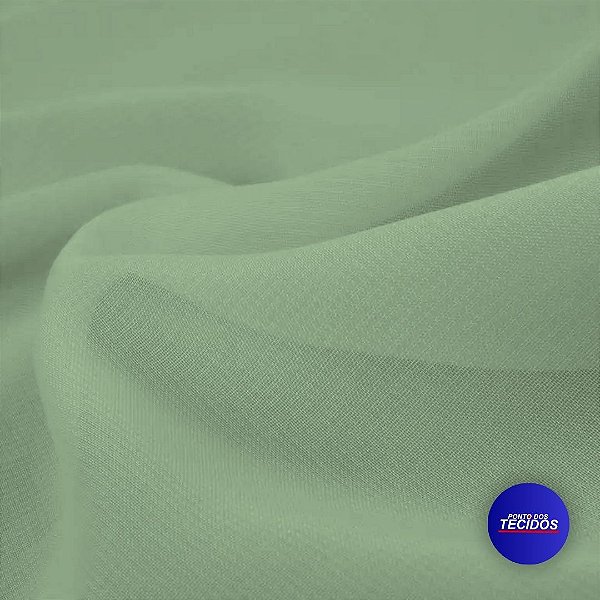 Tecido Musseline Chiffon - 1m X 1,50m - Verde Green