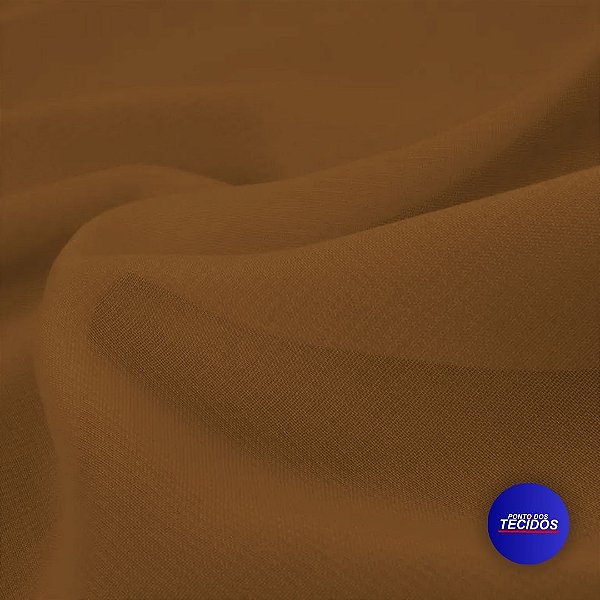 Tecido Musseline Chiffon - 1m X 1,50m - Chocolate