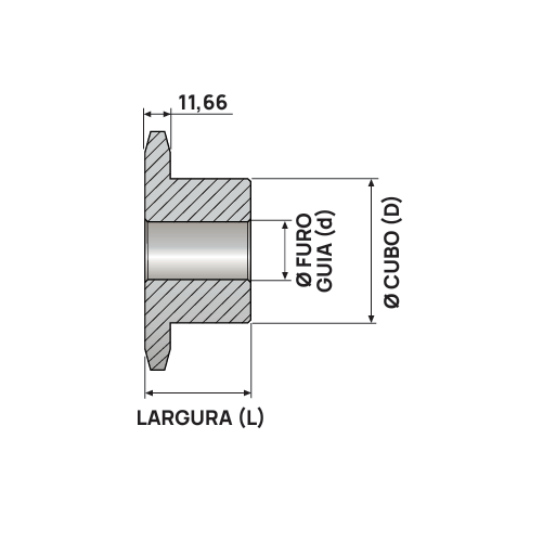 Engrenagem Simples Inox 304 ASA 60 20Z