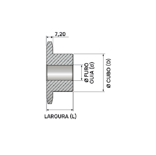 Engrenagem Simples DIN 08B 26Z