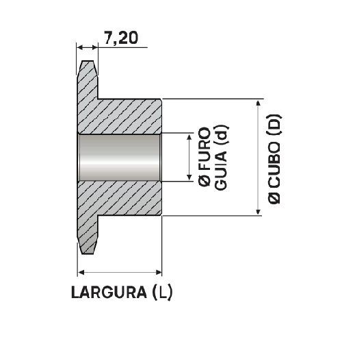 Engrenagem Simples DIN 08B 39Z