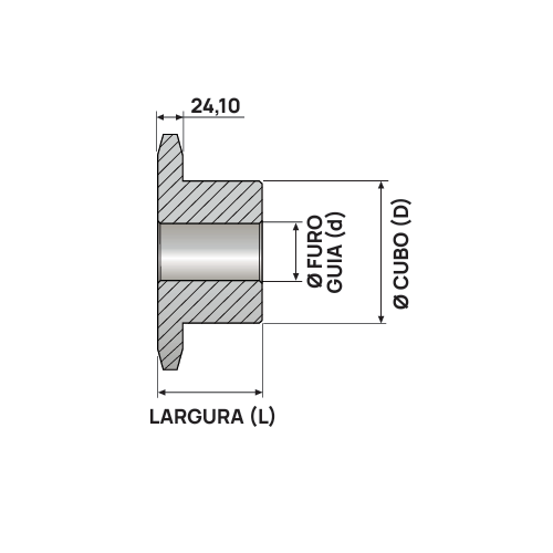 Engrenagem Simples DIN 24 10Z