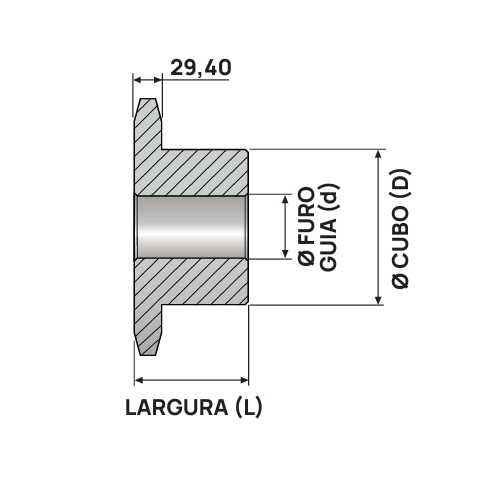 Engrenagem Simples DIN 28 18Z