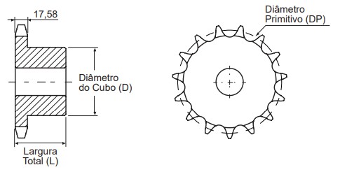 Engrenagem Simples ASA 100 26Z