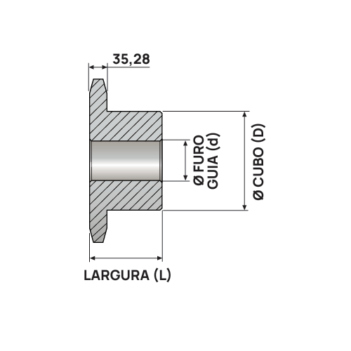 Engrenagem Simples ASA 200 21Z