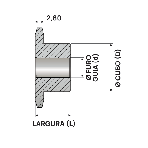 Engrenagem Simples DIN 05B 57Z