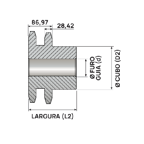 Engrenagem Dupla ASA 160 16Z