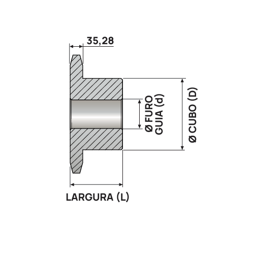 Engrenagem Simples ASA 180 18Z