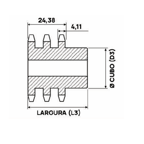 Engrenagem Tripla ASA 35 42Z