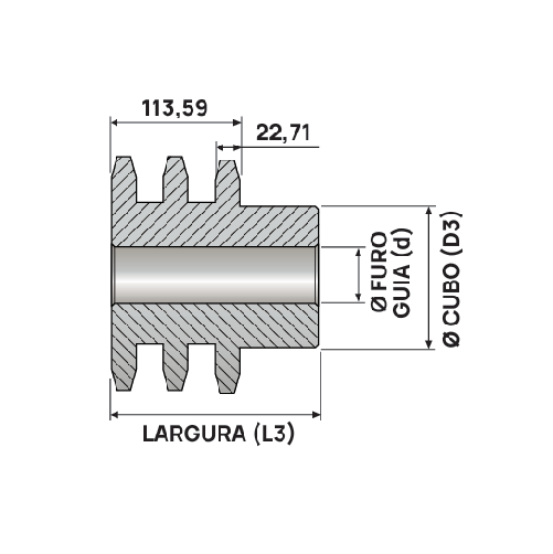 Engrenagem Tripla ASA 120 12Z