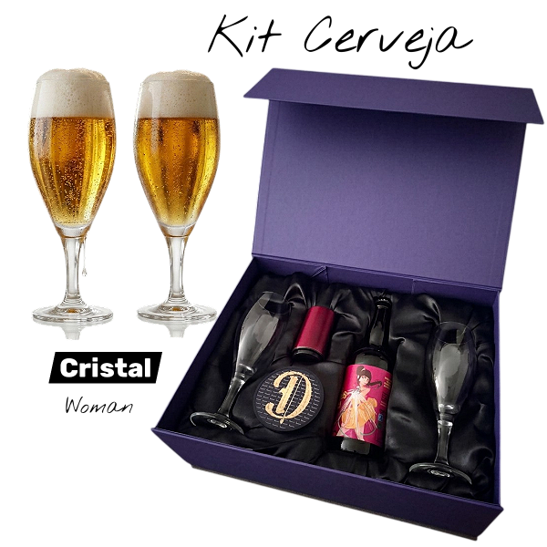 Kit Cerveja - 02 Taças de Cristal (Woman)