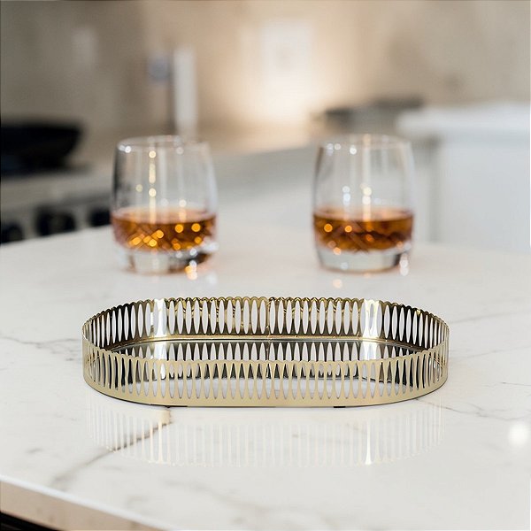 Bandeja Decorativa Espelhada