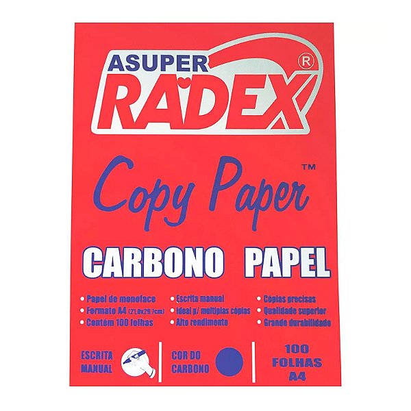 Carbono Azul A4 Radex PCT C/100 Folhas
