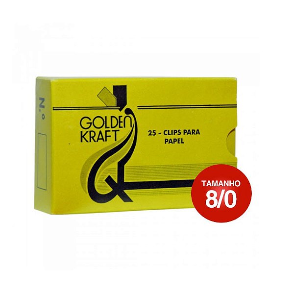 Clips 8/0 Galvanizado Golden Kraft CX C/25 UN