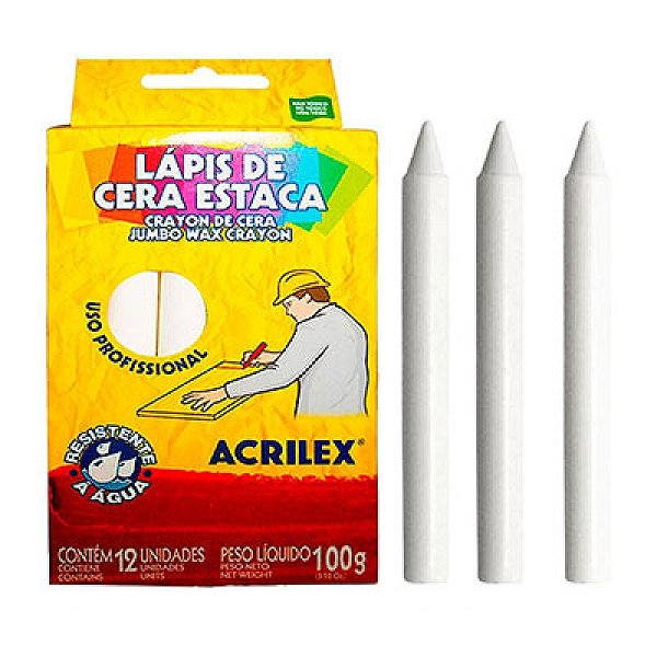 Giz Estaca Acrilex Branco CX C/12 UN