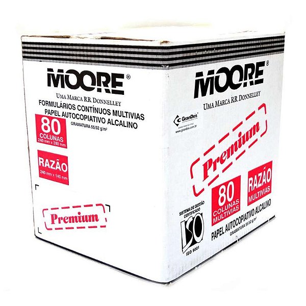 Formulário Moore Razão 80 Colunas 3 Vias Branco Autocopy 1027-8 CX C/1000