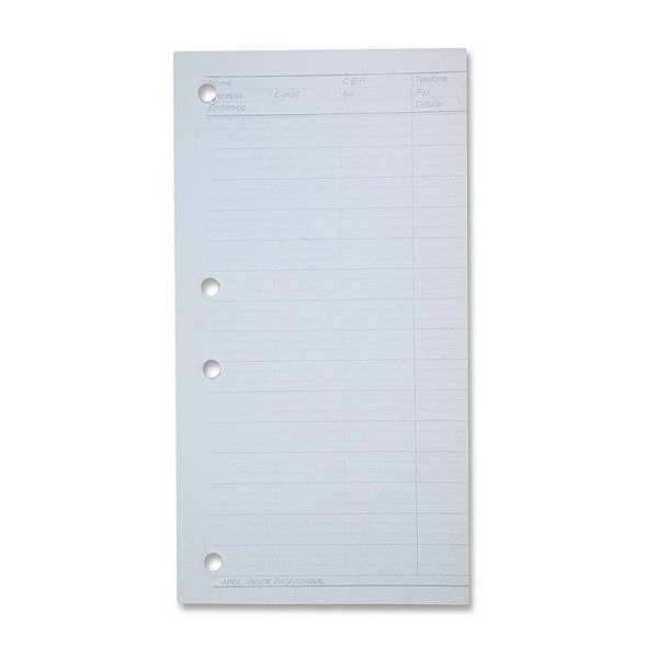 Refil para Agenda Profissional Apex Cinza JG C/20 Folhas