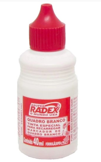 Reabastecedor para Quadro Branco Radex Vermelho - 40ml