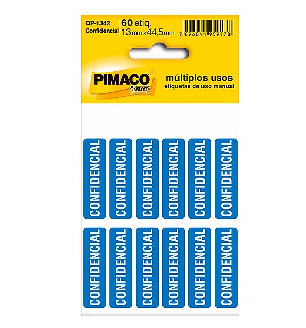 Etiqueta Pimaco OP-1342 Confidencial