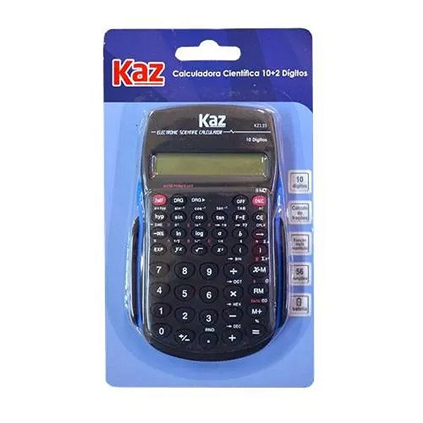 Calculadora Científica KAZ 10+2 Dígitos KZ135