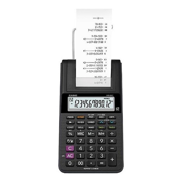 Calculadora Mesa 12 Dígitos com Bobina Casio HR8RC