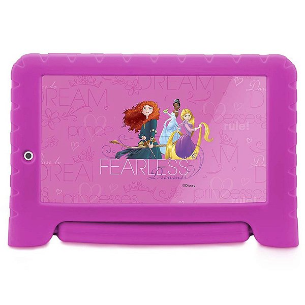 Tablet Multilaser Disney Princesas Plus Wifi 8GB Android 7.0 Tela 7" Dual Câmera Rosa - NB281