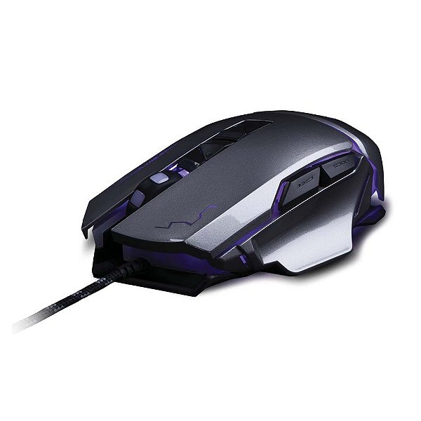 Mouse Gamer 3200 DPI Grafite Usb Warrior - MO262