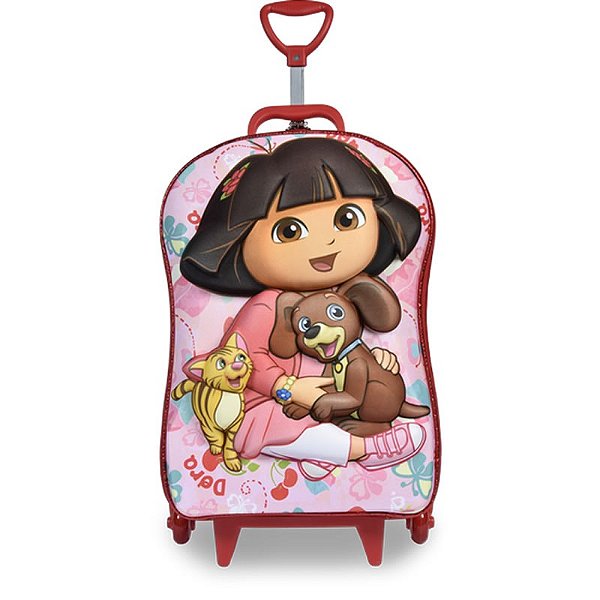 Mochila 3D Maxtoy 3 Rodinhas Dora Pets 2822AM18