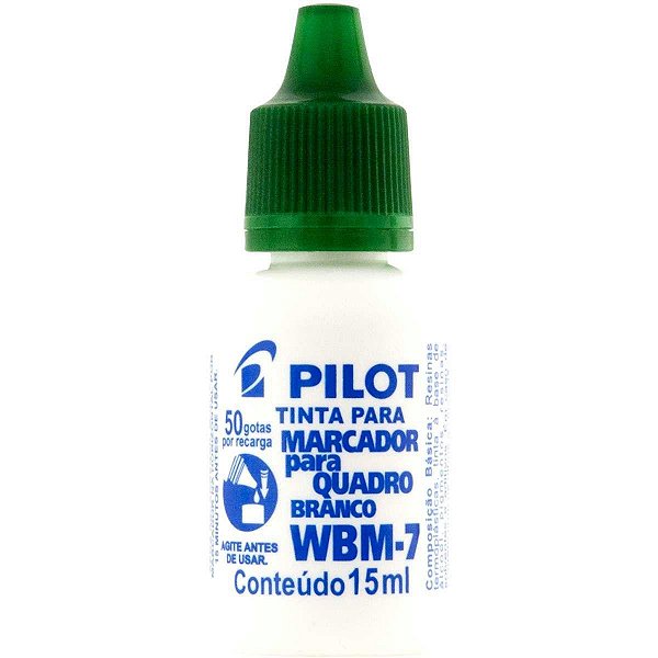 Tinta Reabastecedor para Quadro Branco WBM-7 Pilot Verde