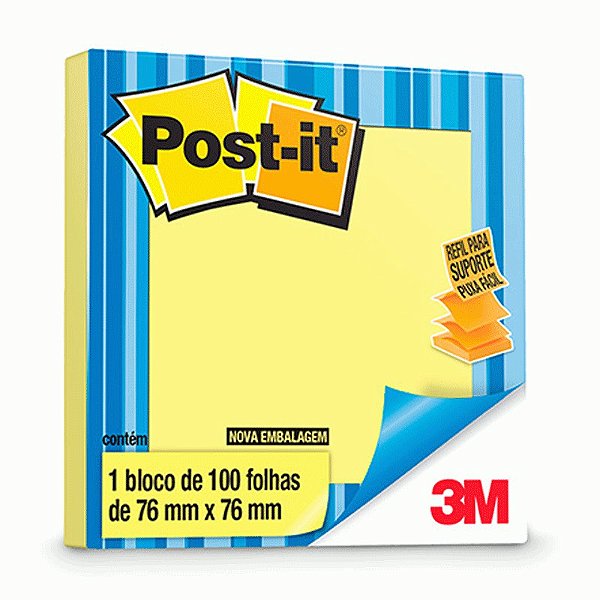 Bloco Adesivo Post-it 3M POP-UP 76x76mm Amarelo